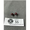 Image 2 : Genuine Burgundy Pearl Sterling Earrings