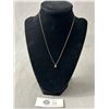 Image 1 : Vintage Faux Diamond Gold Necklace. Approx. 16"