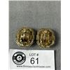 Image 2 : C. 1980's Designer Signed Oscar De La Renta Earrings