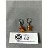 Image 1 : Geniune Amber Drop Earrings