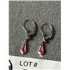 Image 2 : Antique Signed Germany K&L Pink Topaz Drop Earrings
