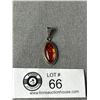 Image 1 : Vintage Genuine Amber Sterling Pendant