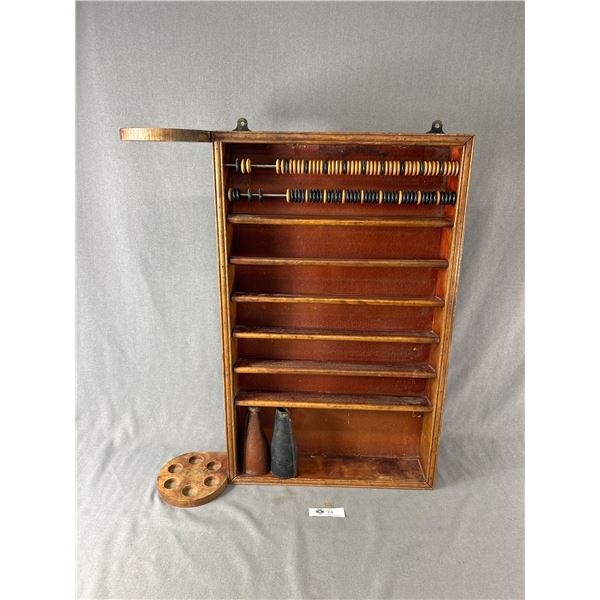 Vintage Wood Billiards/Pool Rack & Score Keeper. Approx. 29" H x 24"W