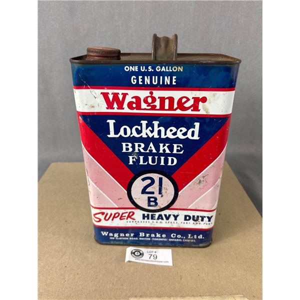 Vintage 1 Gallon Wagner Lockheed Brake Fluid Tin