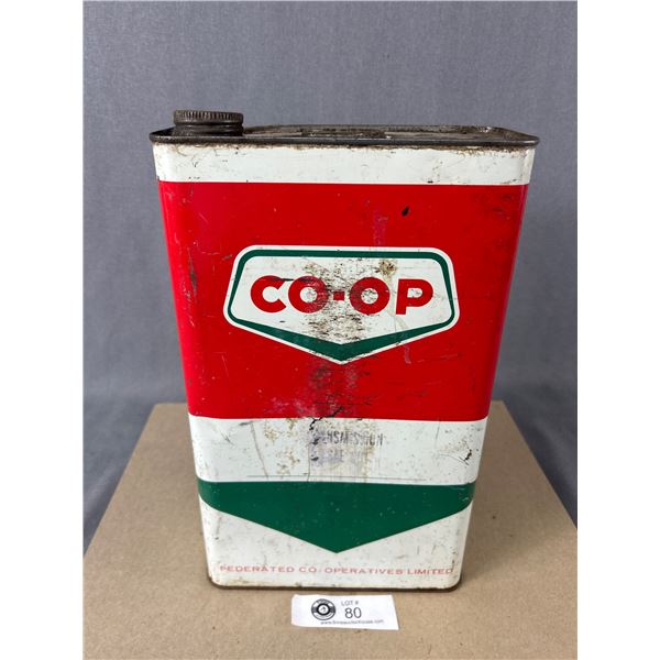 Vintage 1 Gallon Co-Op Oil Tin