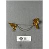 Image 1 : C. 1940's Antique Signed "Killpatrick Gold Filled" Double Brooch