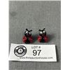 Image 1 : Vintage Googly Eye Lady Bug Earrings
