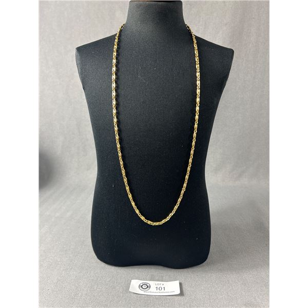 Vintage Gold Plated Signed "MONET" Chain Necklace. Approx. 30"L