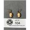 Image 1 : Antique 10K Gold Genuine Cameo Earrings. Marked.
