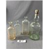 Image 2 : Lot Of 4 Antique/Vintage Medicine Bottles - 3 Clear Ones From New Westminster BC