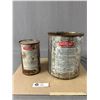 Image 2 : Vintage Preston Anti-Freeze Tin Can Lot -  1 Gallon  & Qt