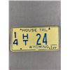 Image 1 : 1977 Wyoming House Trl License Plate