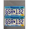Image 1 : 2002 Pair Of Minnesota 10,000 Lakes License Plates