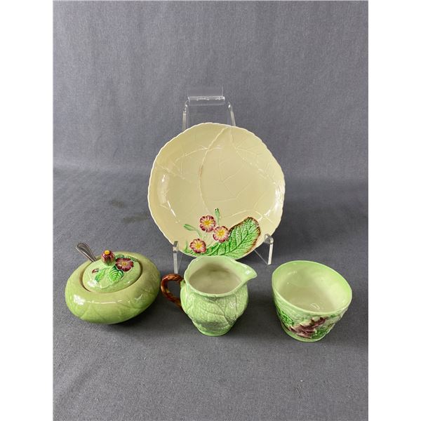 Lovely Vintage Carlton Ware Australian Design Cream & Sugar, Jam Pot w/ Lid & Spoon & Plate