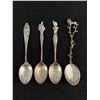 Image 1 : 4 Vintage Sterling Silver Collectible Spoons