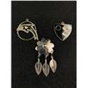 Image 2 : Vintage Mexican Silver Bracelets & Pendants - Some w/Abalone Accents