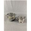 Image 1 : Art Deco M.B. Co. Nickel Silver w.m. Mounts Ice Bowl w/Glass Insert & Silverplate Lidded Serving/ Sa