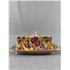 Image 3 : Vintage 1930's Royal Winton 'Royalty' Chintz 2 Pc Butter Dish