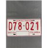 Image 1 : British Columbia Demonstration License Plate