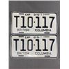 Image 1 : 1977 Pair Of British Columbia License Plates w/ Expire Date