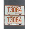 Image 1 : 1974 Pair Of British Columbia License Plates w/ Expire Date