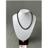 Image 1 : 14K Yellow Gold Clasp Lapis Lazuli Beaded Necklace 18" 41.2 Grams - Tested