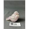 Image 1 : Fenton Bird Pink Iridescent Opalescent Glass Sparrow Figurine - Signed - No Chips Or Cracks