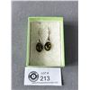 Image 2 : Vintage Sterling Silver 925 Genuine Amber Dangle Drop Earrings 2" Maker Signed JM - Tested