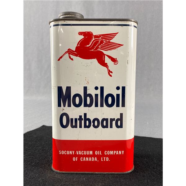 Vintage 1 Q t Mobiloil Outboard Tin