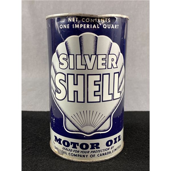 Vintage 1 Qt Shell Motor Oil Tin Can