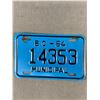 Image 1 : 1964 British Columbia Municipal License Plate