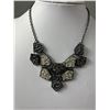 Image 2 : Unique Black Metal & Silver Necklace