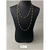 Image 1 : Double Length Gold Filled w/ Pearls Necklace, Clasp Marked 1/20 12K G.F.