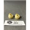 Image 2 : Vintage Hand Carved Bone Eagle Heads Dangling On .925 Sterling Silver Pair Of Earrings