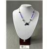 Image 1 : Hand Carved Lapis Dolphin Pendant w/ Chain Necklace