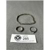 Image 1 : Stainless Steel Fish Links Bracelet + 2 Stainless Steel Rings