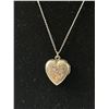 Image 2 : 1950's Birks Sterling Silver Pictures Locket Pendant, Hinged, Hand Engraved Necklace