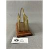 Image 2 : Victorian Brass & Wood Desktop Letter Rack