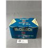 Image 1 : Vintage 6 Pack Of McCulloch Outboard Motoroil Full Tins In Cardboard Packaging