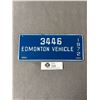 Image 1 : 1972 Edmonton Vehicle License Plate