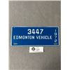 Image 1 : 1972 Edmonton Vehicle License Plate