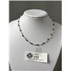 Image 1 : Vintage Sterling Silver Linked w/ Garnet & Moonstone Necklace, Marked .925