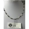 Image 2 : Vintage Sterling Silver Linked w/ Garnet & Moonstone Necklace, Marked .925