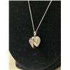 Image 2 : 1960's Sterling Silver Pictures Locket Pendant w/ Chain Necklace Marked STG