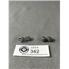 Image 1 : 2 Pairs Of Solid Sterling Stud Earrings, Marked 925