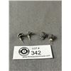 Image 2 : 2 Pairs Of Solid Sterling Stud Earrings, Marked 925