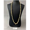 Image 1 : Very Old Hand Carved Bone Beads w/ Crystal Spacers Necklace, 29"L