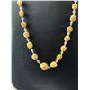 Image 2 : Very Old Hand Carved Bone Beads w/ Crystal Spacers Necklace, 29"L