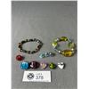 Image 1 : 2 Art Glass Beads Bracelet, Pendants & Loose Beads