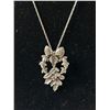 Image 2 : Lovely Vintage Sterling Silver w/ Genuine Ruby Stone Pendant Necklace